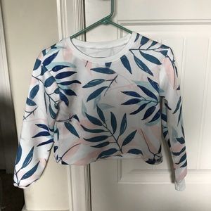 Pink and blue crop top